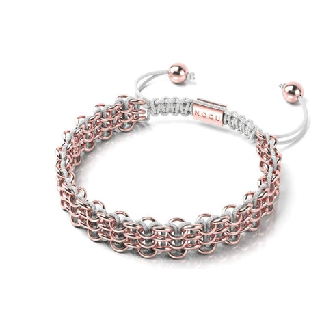Liens arbre paresseux | Bracelet Kismet Original | Blanc x or rose